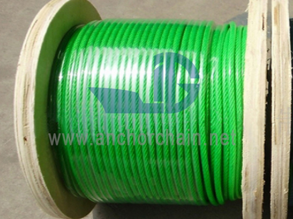 PVC estalitako altzairuzko alanbre soka