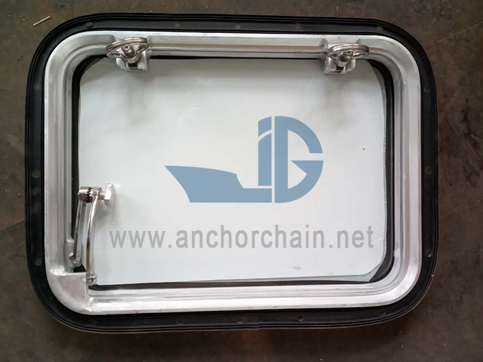 Itsasontziko aluminiozko leiho angeluzuzen finkoa